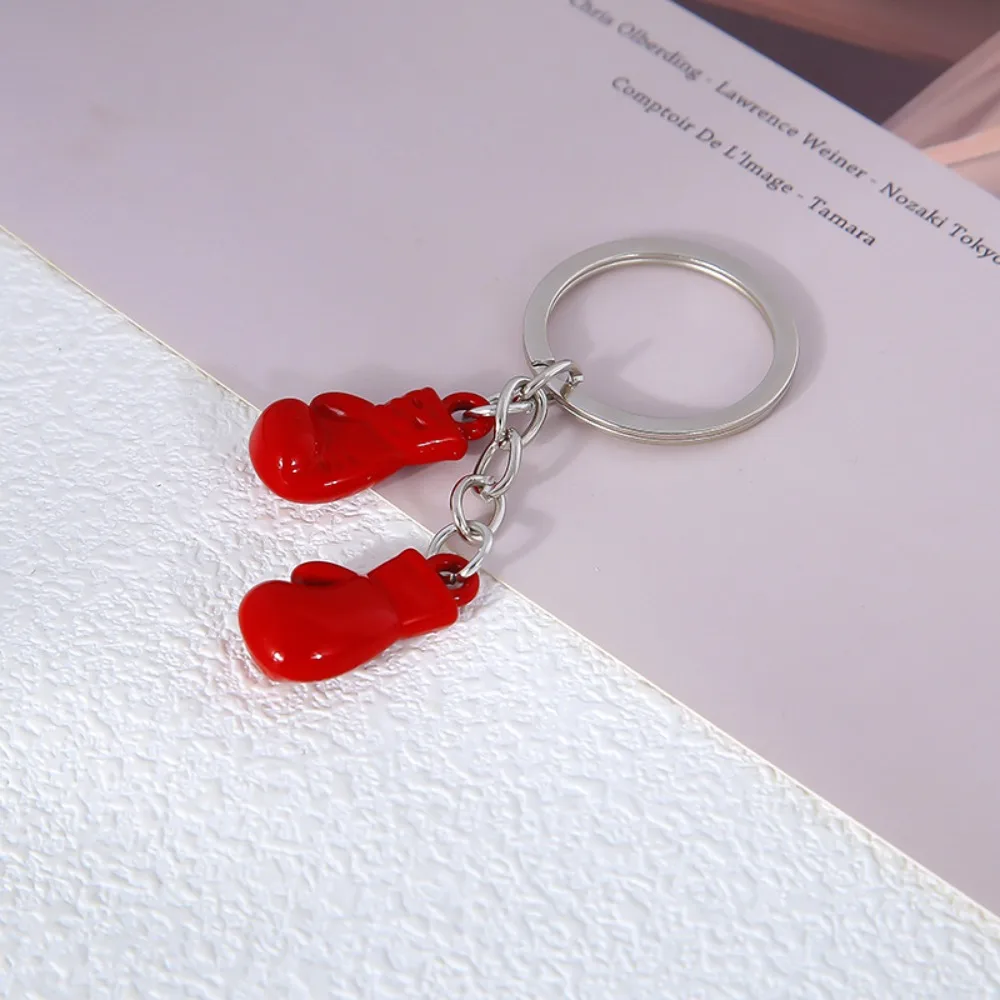 

Creative Simulation Boxing Gloves Keychain Mini 3D Boxing Pendant Sports Pair MMA Gloves Keyring Car Key