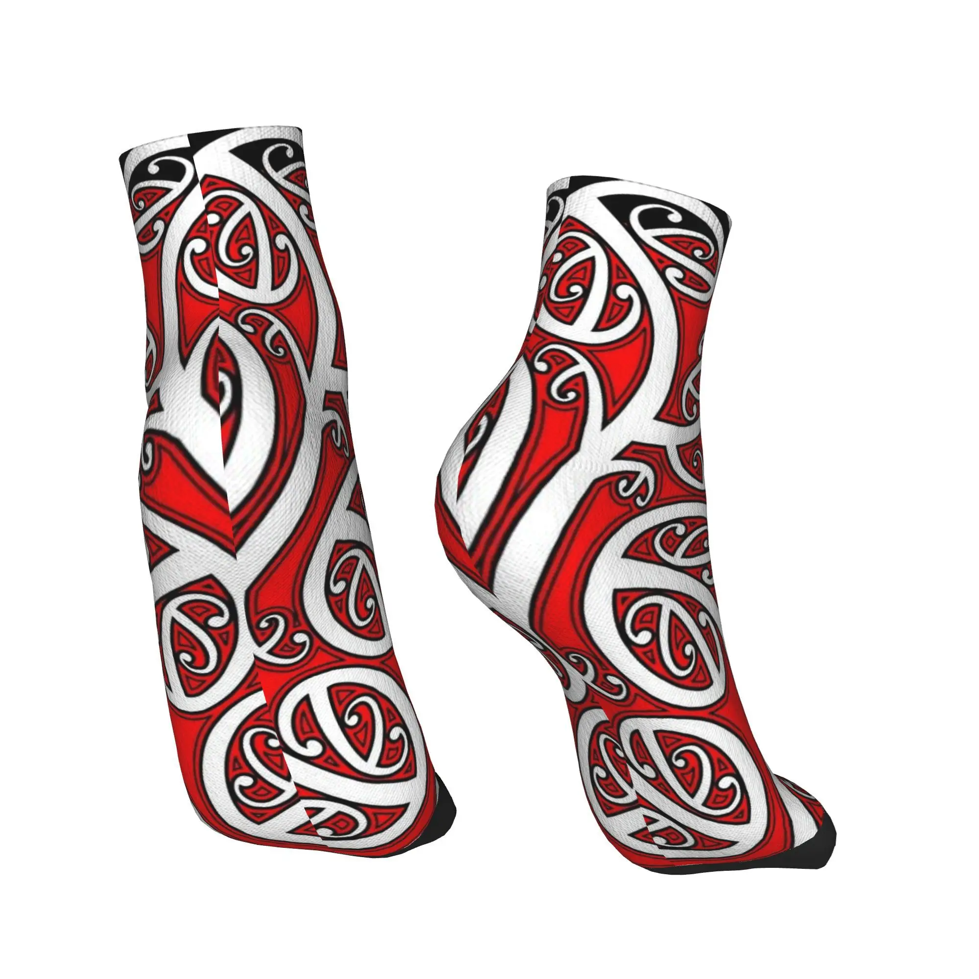All Seasons Maori Pattern All Blacks New Zealand Rugby Christmas Socks Sport Tube Socks Soft Funny Stockings for Men Women