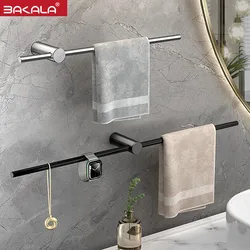 Bathroom Towel Bar New Style 304 Stainless Steel Single Towel Holder Wall Mounted Artistic Towel Hanger for Home Decor