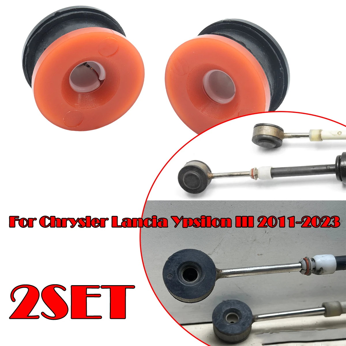 

2kit MT Gear Shift Cable Linkage End Rod Bushing Gearbox Shifter lever Connector For Chrysler Lancia Ypsilon III 2011 2012-2023