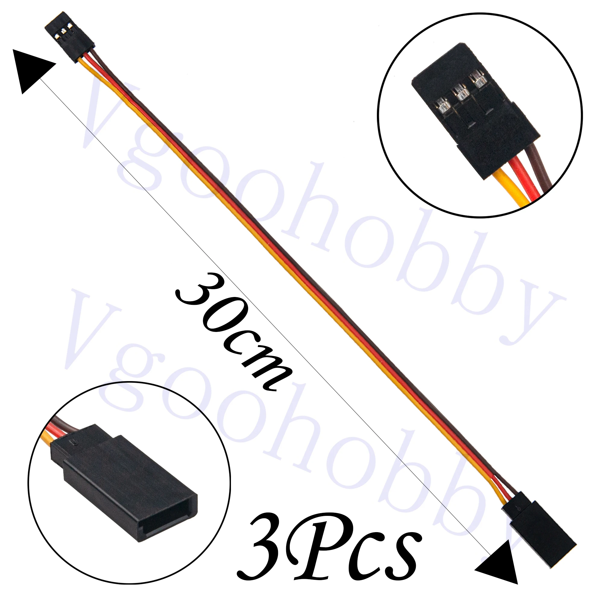 18Pcs 3-Pin JR Servo Extension Cable,1 JR Male to 2/3 Female JR Y Harness Servo Cable & 3.93\