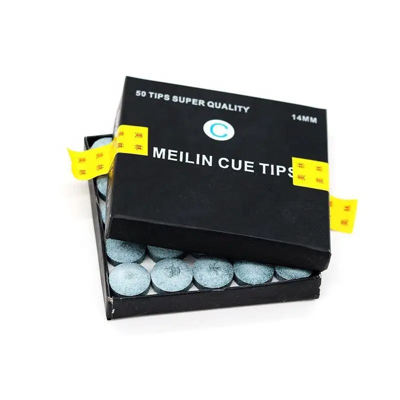 

New Arrival Super Quality 14MM Billiard Table Pool Cue Tips Box of 50PCS for Club Billairds Game
