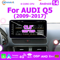 1920*720P Carplay Android 14 Auto Car Radio autoradio Stereo 8GB+256GB For Audi Q5 2009-2017 Bluetooth 2 din Multimedia player