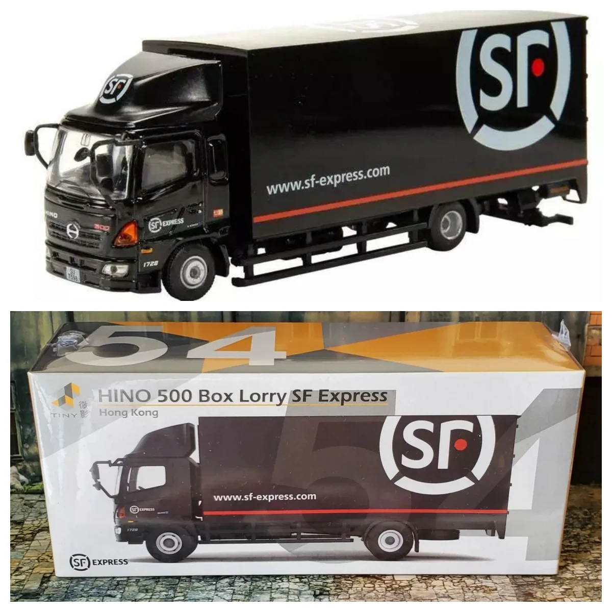 TINY HONG KONG CITY 1:76 #54 HINO 500 Box Lorry SF Express  Diecast Model Car Collection Limited Edition Hobby Toys