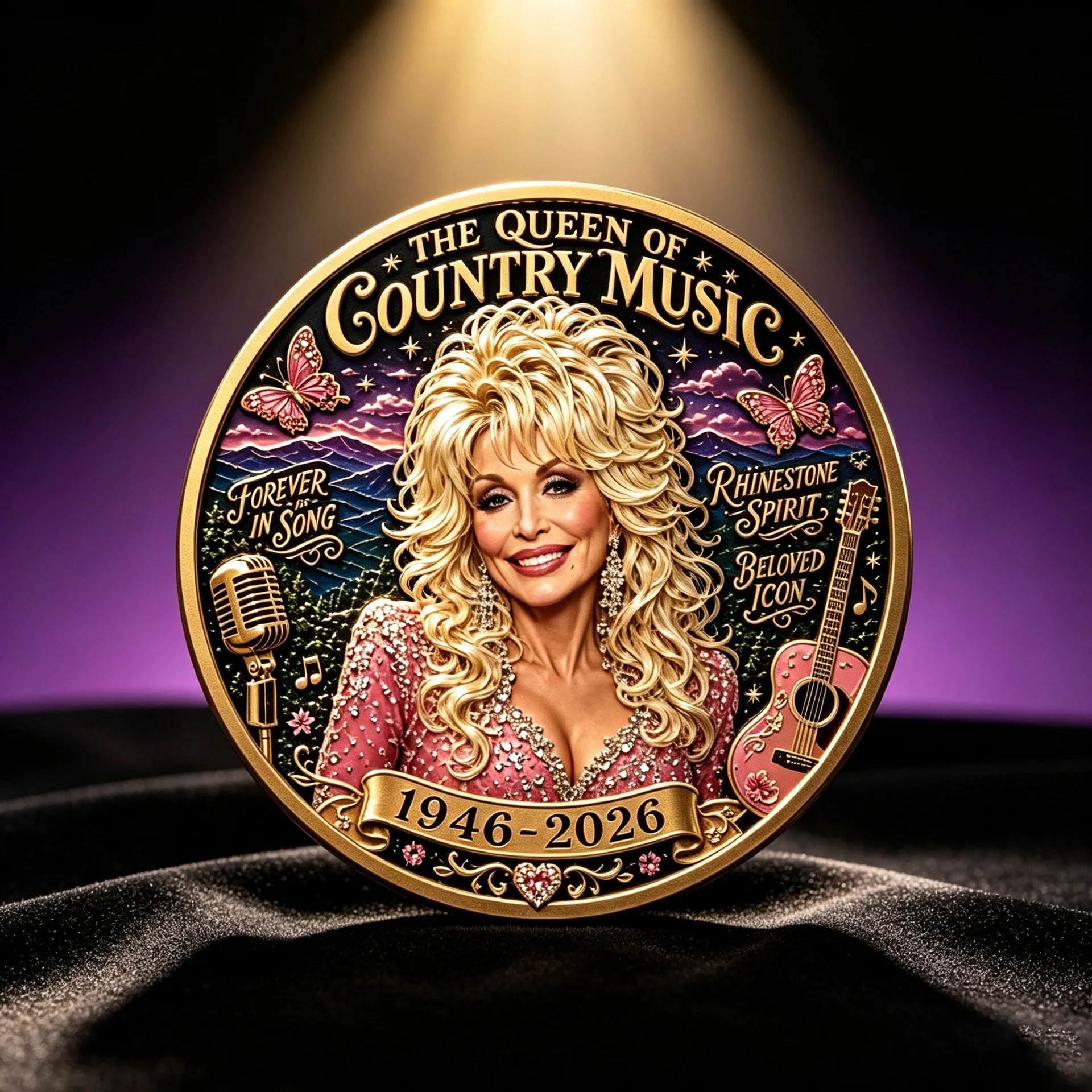 Country Music Queen Themed Commemorative Coin Parton Commemorative Coin Souvenir