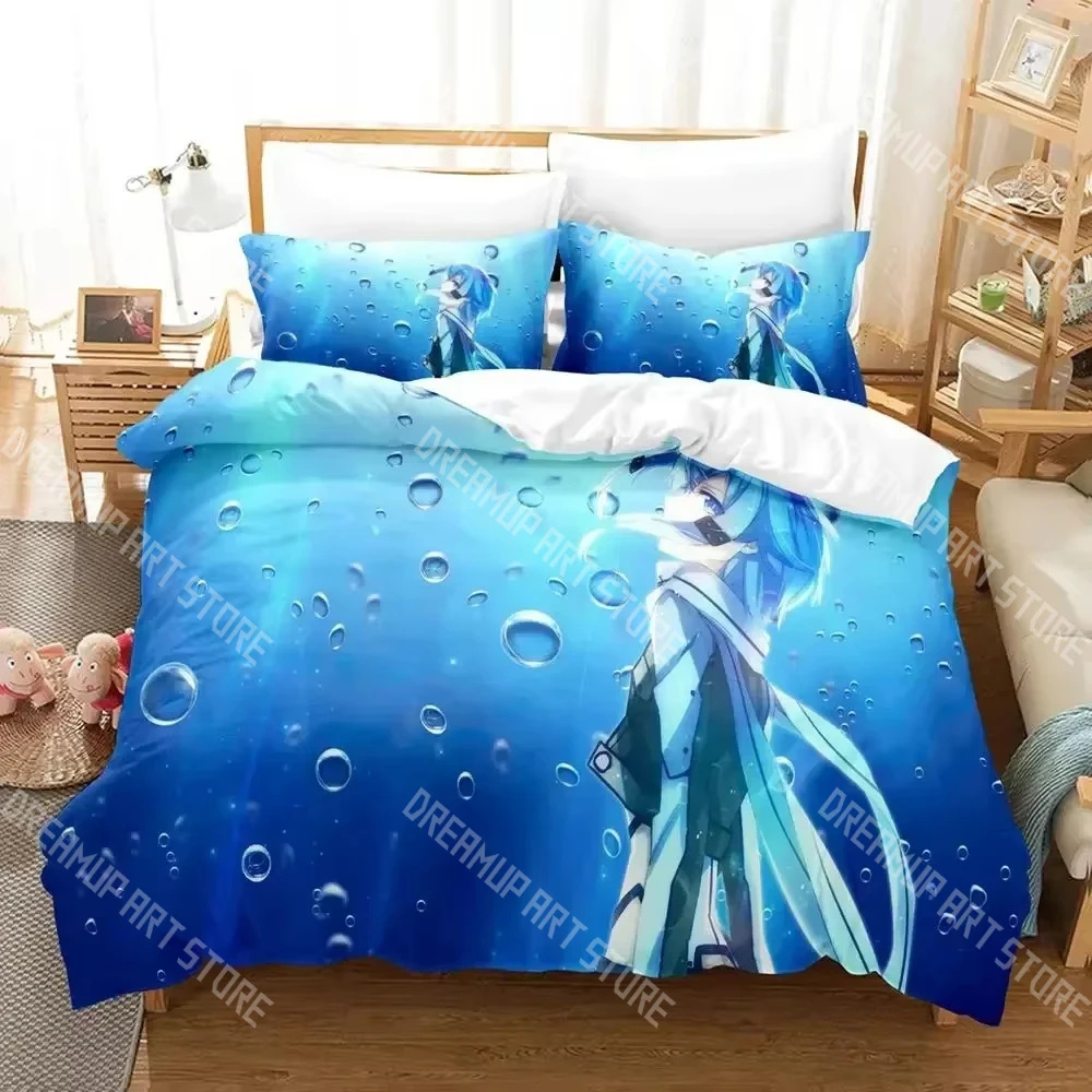 

Cartoon SAO Sword Art Online Duvet Cover Sets Pillowcase Bedding Set Kids Children Gift Girls Single Queen King Size Bed Linen