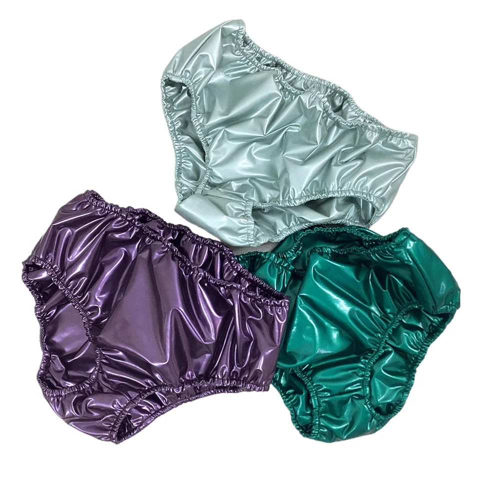 سراويل داخلية لاتكس شبيهة باللاتكس للذكور ، سراويل داخلية مثيرة ، سراويل جلدية PVC wetlay ، ملابس داخلية غريبة ، ملابس داخلية للرجال المثليين ، خيوط G بلون واحد ، سيسي #1