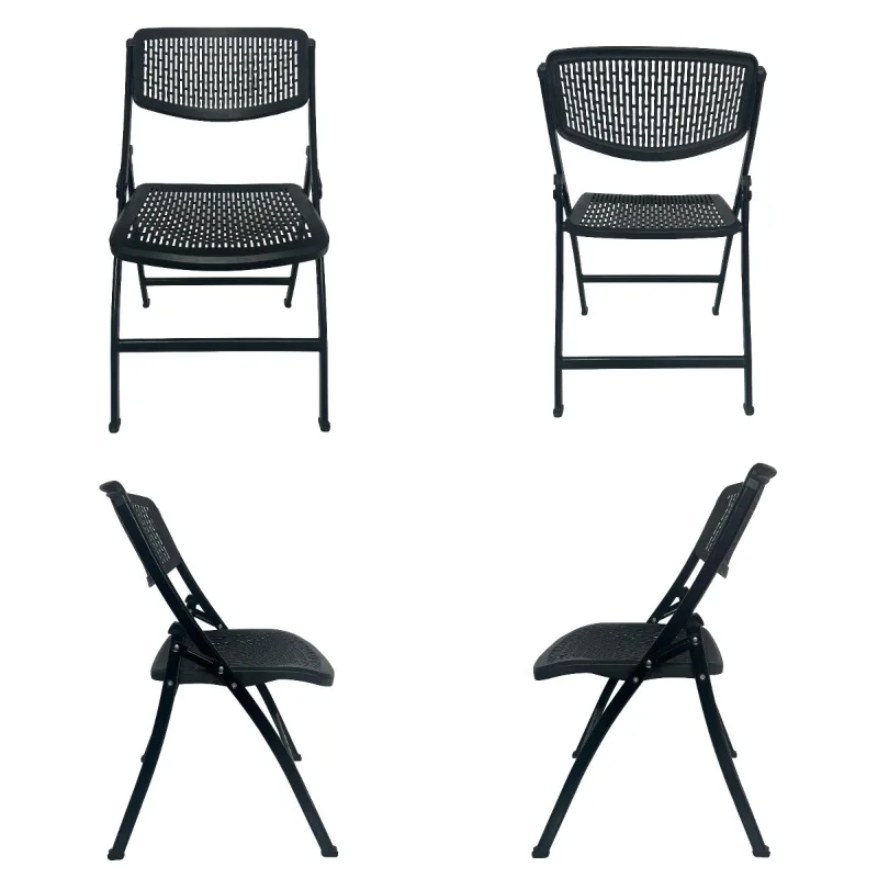 Wholesale Armless Visitor Chair Conference Room Plastic Steel Stackable PP Visitor Office Folding Chairs for Events Party