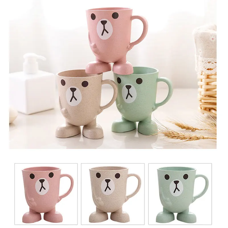 

Cute Baby Brushing Cup PP Cartoon Mouthwash Cup Creative Anti-fall Little Boy Girl Toothbrush Cup With Handle