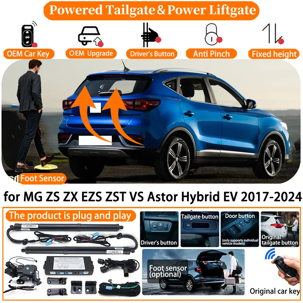 

Car Smart Powered Tailgate system for MG ZS ZX EZS ZST VS Astor Hybrid EV 2017-2024 Auto Electric Power Tailgate Tail Gate Lift