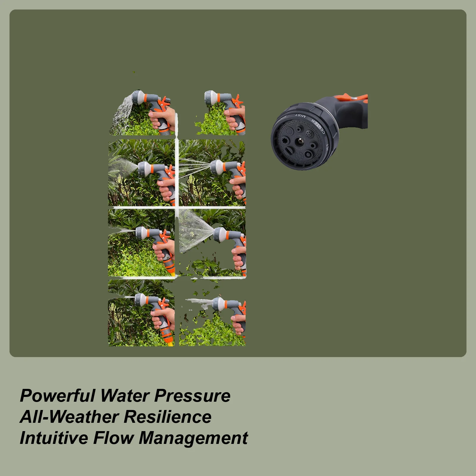 

Garden Hose Nozzle High Pressure Watering Dispenser With 8 Adjustable Spray Patterns Car Wash Hose Attachment For Garden Lawn