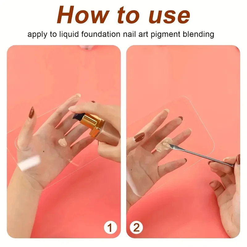 Palette acrylique transparente, outil de maquillage, fond de teint liquide, ombre à paupières, crème de mélange, mélangeur de maquillage de beauté cosmétique manuel