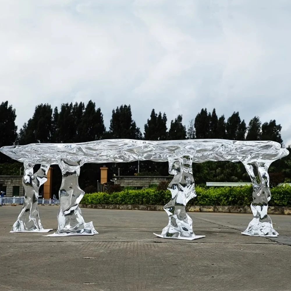 #Multi-Functional Transparent Resin Table Ice-Texture Dining & Coffee Table for Luxury Hotel & Residential Use