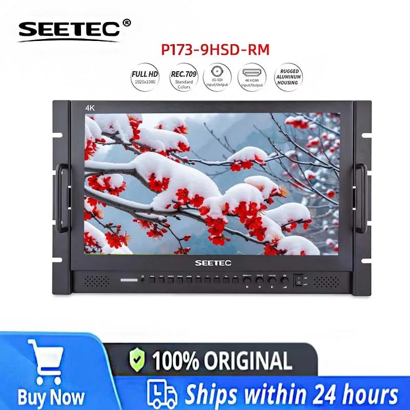 

SEETEC P173-9HSD-RM 17,3-дюймовый вещательный ЖК-монитор для монтажа в стойку с поддержкой фокуса 1920 1080 3G-SDI HDMI AV YPbPr, алюминиевый корпус