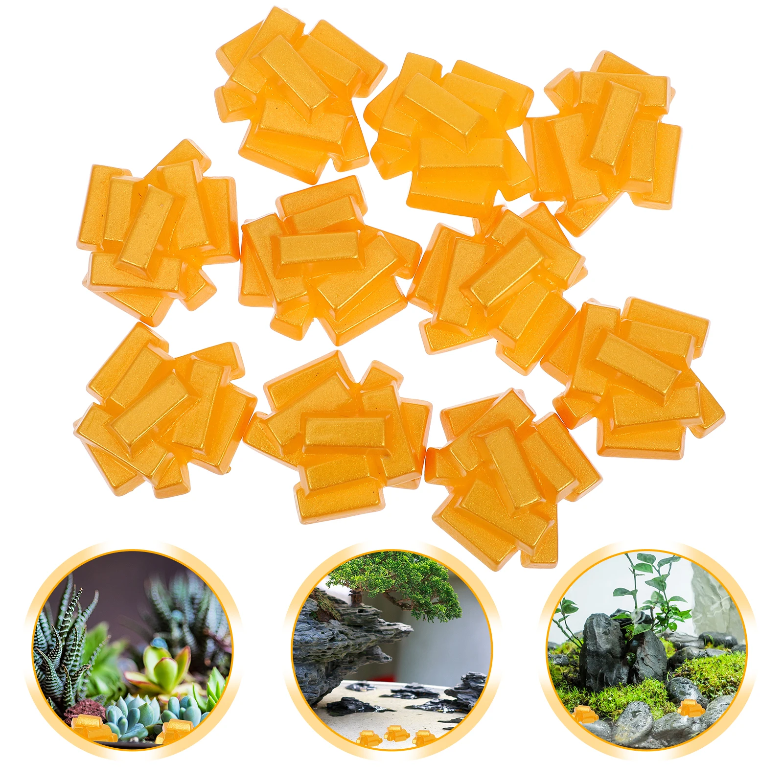 

10pcs Golden Miniature Wealth Ornaments Resin Coins For Micro Landscape Decor Diy Home Craft Festival Desktop