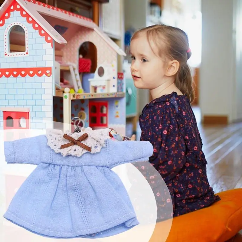Ubrania dla lalek Sukienka do domku dla lalek Miniaturowe stroje do pluszowych zabawek Mały dom Odzież Kostiumy
