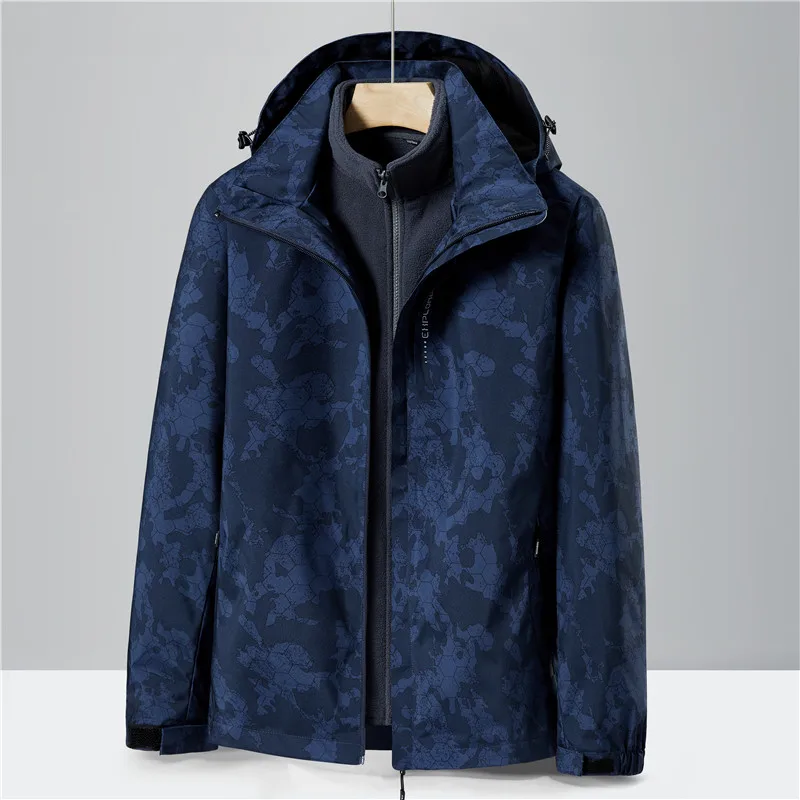 Unisex All-Weather Waterproof Jacket Set Durable Windbreaker Water-Repellent Finish Practical Pockets for Camping & Trekk