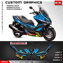 Zestaw naklejki na motocykl grafiki motocyklowej KUNGFU dla KYMCO XCITING S 400 2018 2019 2020, KYCT400S18N001-KR