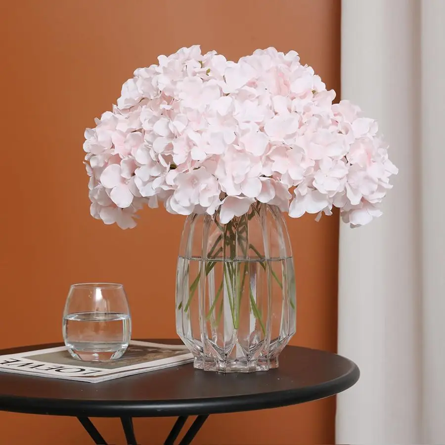 10/20pcs Artificial Flowers Silk hydrangea Combination Garden Wedding Bride Bouquet Home Room Table Festival Wreath Diy Decorati