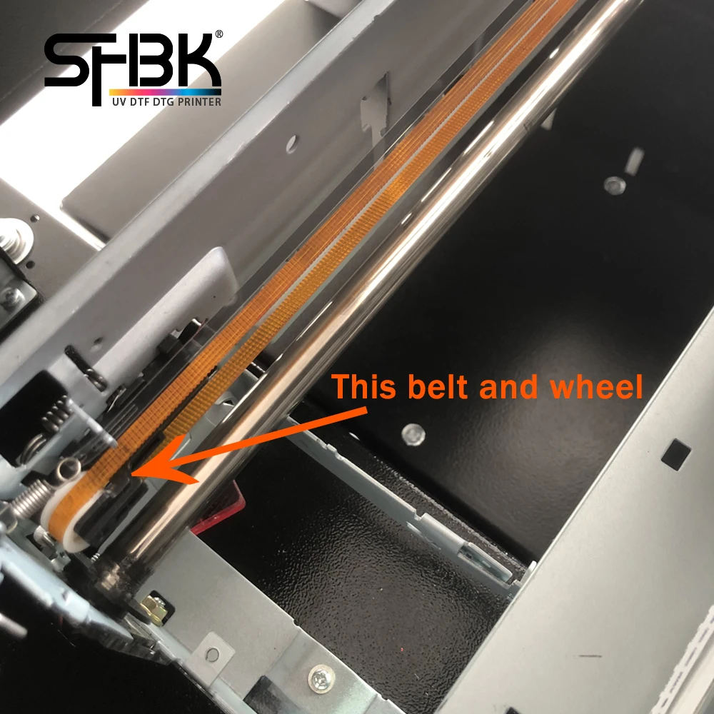 For Epson L800 UV DTF Printer CR Motor Belt, Compatible With R330 L805 L801 Printer Bracket Unit Black Belt Wheel Spring