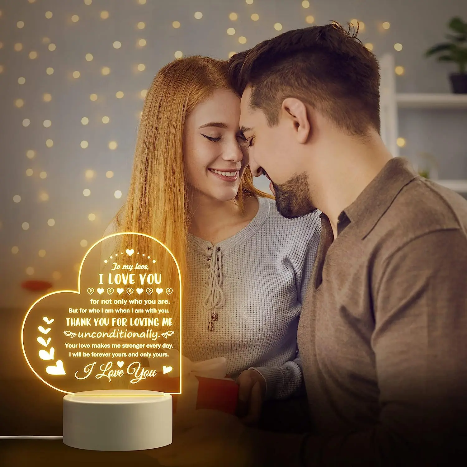 Love Cute  3D Led Night Light Acrylic Lights Gift Children'S Lamp