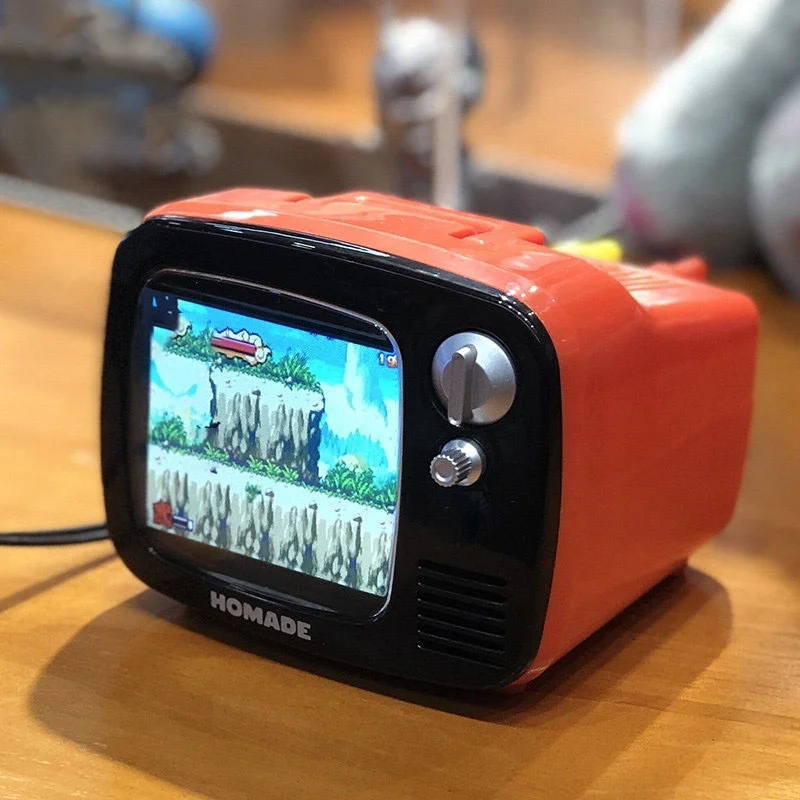 Retro Gaming Mini Tv Table Paired Nostalgic 3.5