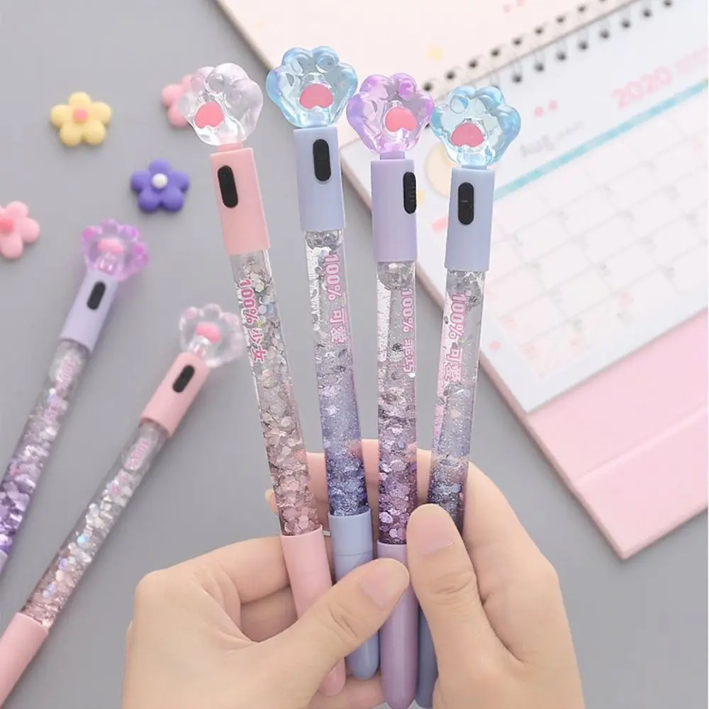 

Чернила, школьные канцелярские принадлежности, канцелярские принадлежности для студентов, светящаяся шариковая ручка с кошачьим когтем, нейтральная гелевая ручка, гелевая ручка 0,5 мм, ручка для подписи