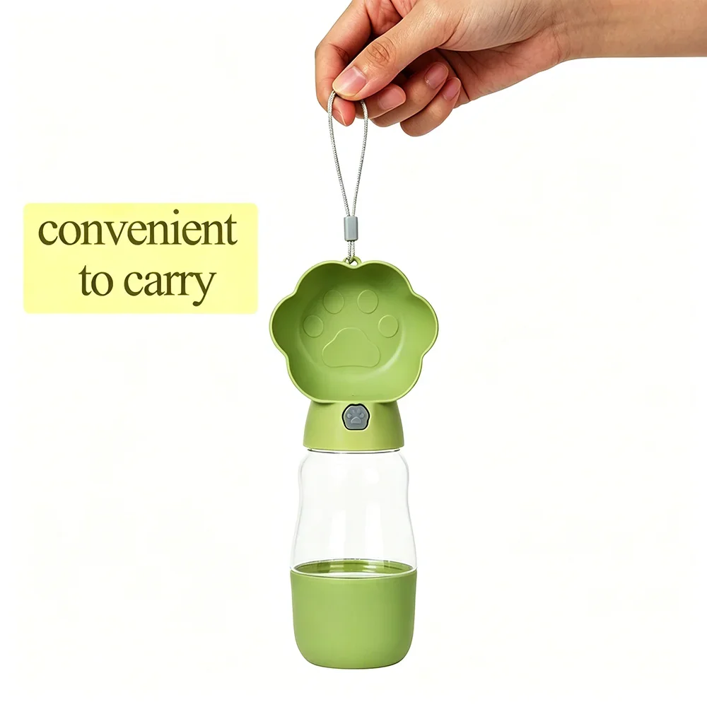 Hunde-Wasserflasche 2-in-1 Tragbare Auslaufsichere Haustier-Wasserschüssel mit Futterbehälter für Kleine und Große Hunde, Katzen, Welpen, Spaziergänge und Wanderungen – Detail 12