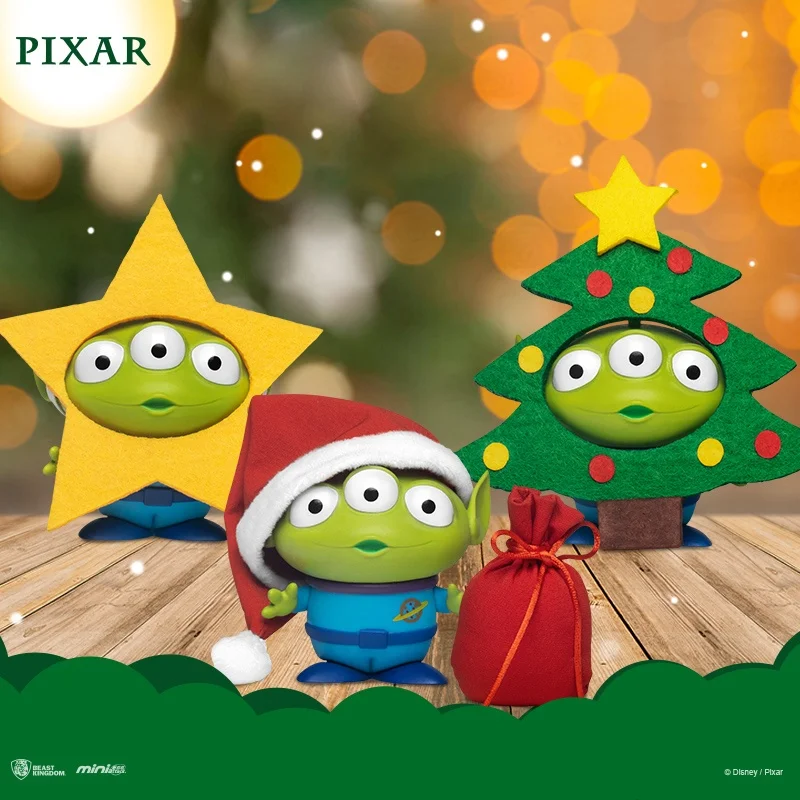 

Disney Officially Licensed Three-Eyed Monster Costume Party Special Edition Christmas Three-Eyed Monster (Set of Three) Desktop Figurine Cute Mini Animation Character Collectible Model Ornament Anime Doll Toy Suitable for Daily Use, Couples, Christmas, Bi