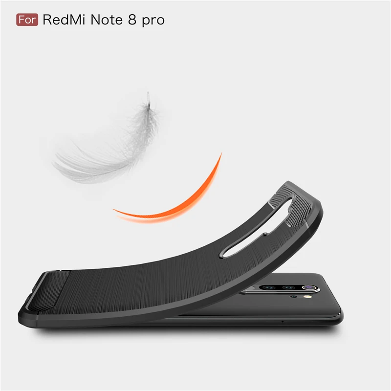 For Cover Redmi Note 8 Pro Case Shockproof Bumper Carbon Fiber Case For Xiaomi Redmi Note 8 Pro Cover Xiaomi Redmi Note 8 Pro