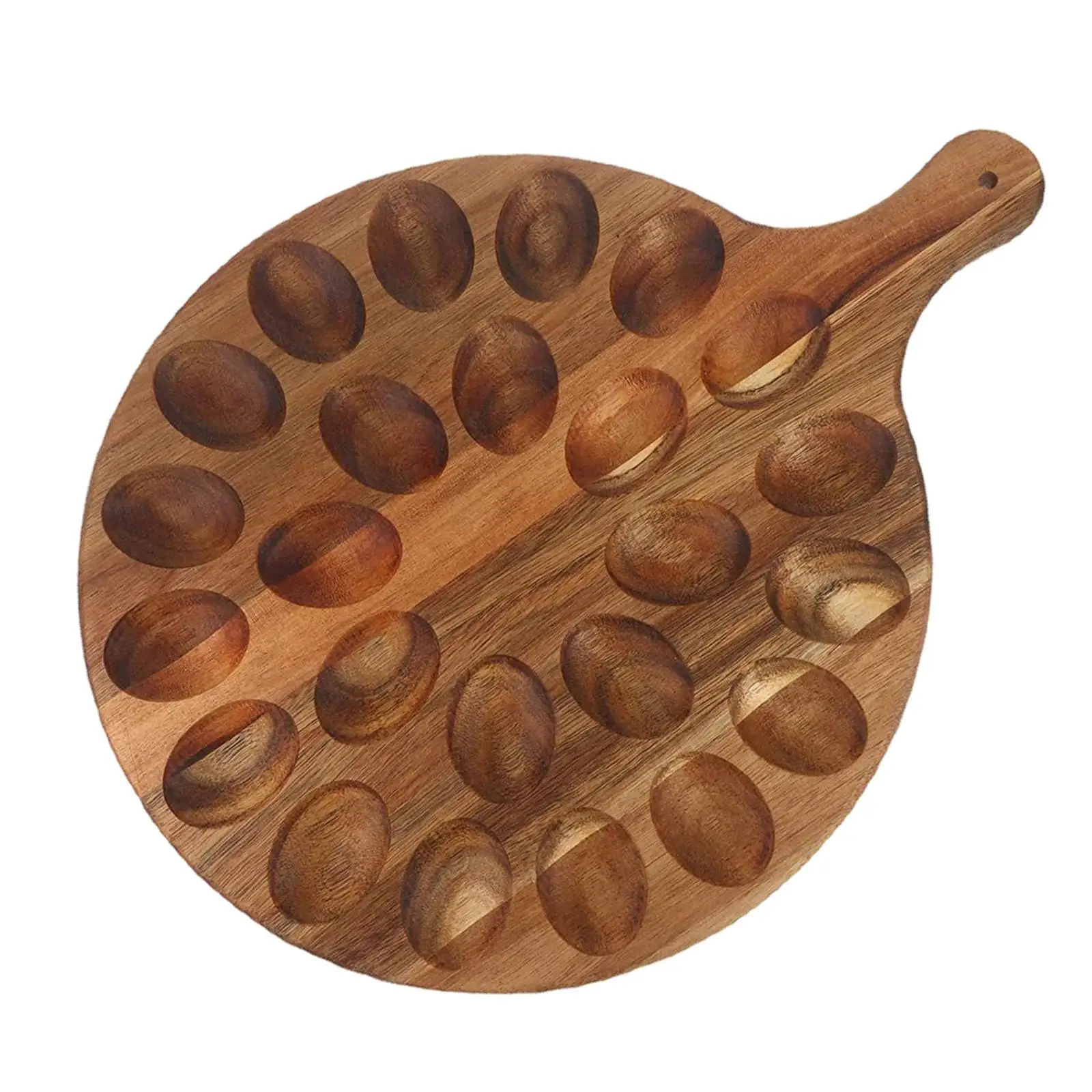 Wood Deviled Egg Platter Serving Tray, Serving Platter Cutting Board, Eggs Plate for Kitchen Refrigerator Home Supplies