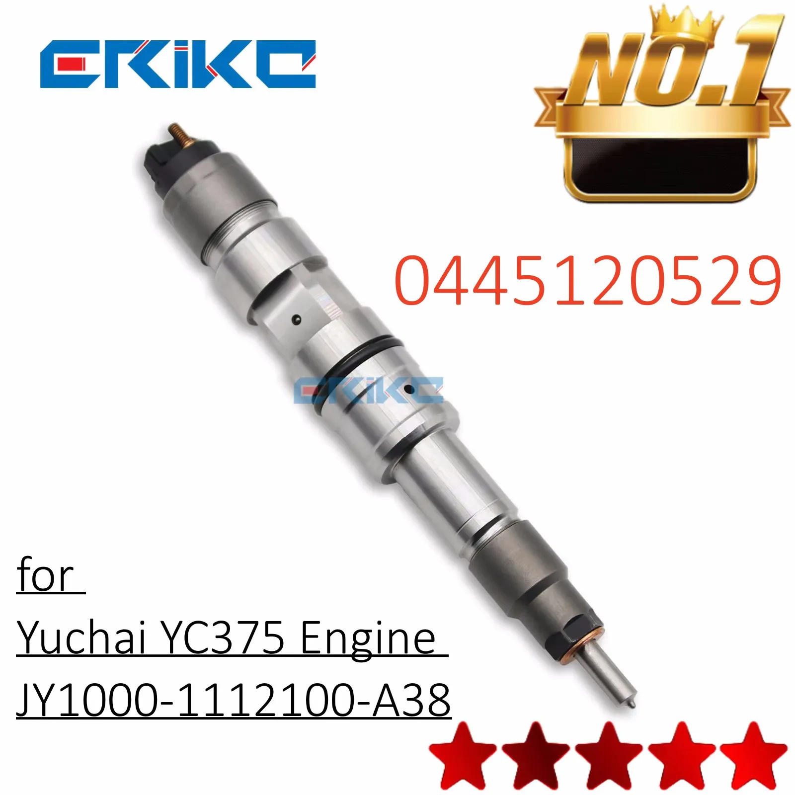 

0445120529 Common Rail Fuel Injector 0 445 120 529 for Yuchai YC375 Engine JY1000-1112100-A38