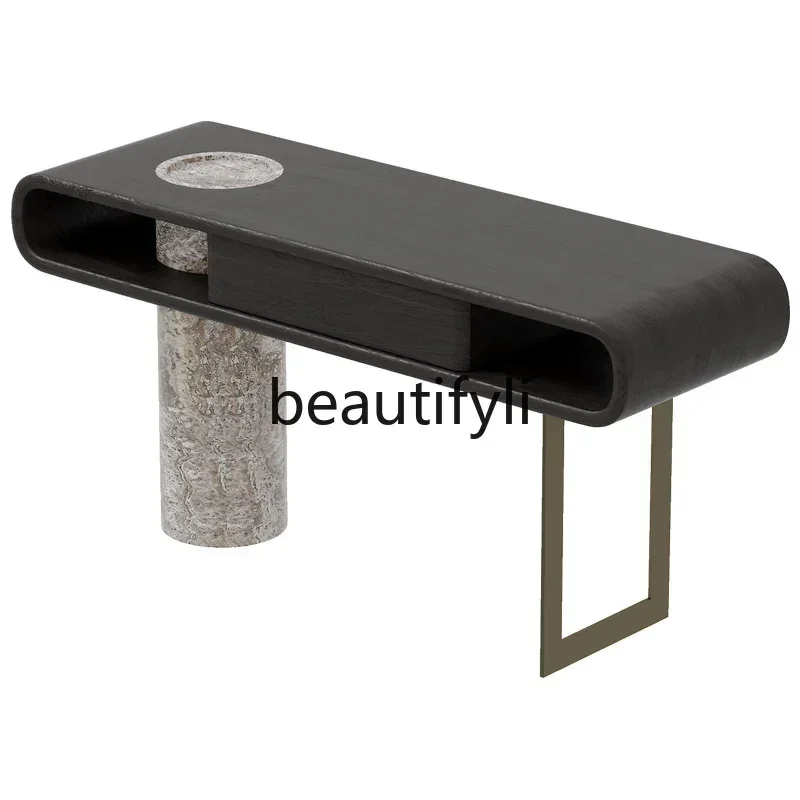 

54Natural marble dresser modern minimalist makeup table bedroom Italian minimalist personality designerSSS