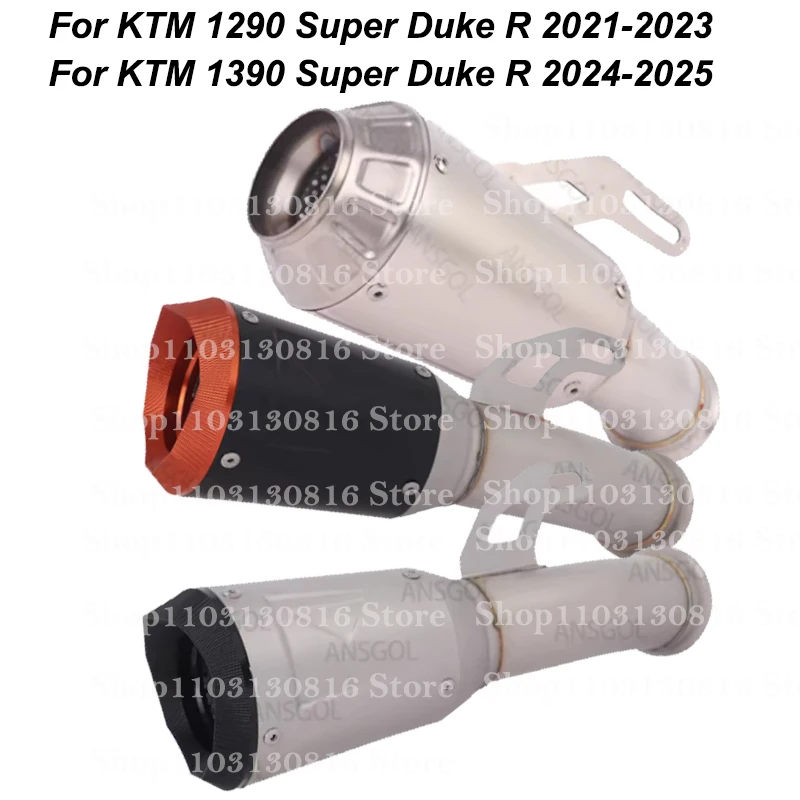 

For KTM 1290 Super Duke R 1390 Super Duke R 2021-2025 Motorcycle Exhaust System Link Mid Pipe Escape NO DB Killer Muffler System