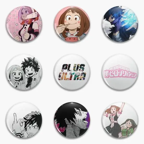 Uraraka Ochaco My Hero Academia Bnha Soft Button Pin Customizable Women Collar Brooch Cartoon Metal Fashion Cute Badge Decor