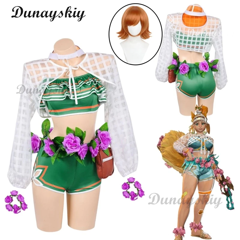 

Rivals Squirrel Cosplay Swimsuit Doreen Green Costume Disguise for Women Girls Bikinis Set Outfits Halloween Carnival Suit Girl