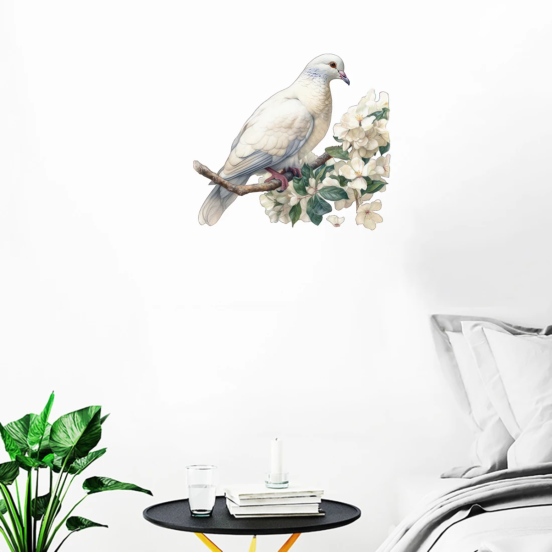 Three Ratels QMH68  Beautiful Bird Stickers for Home Decoration Toilet Stickers Waterproof Car Stickers