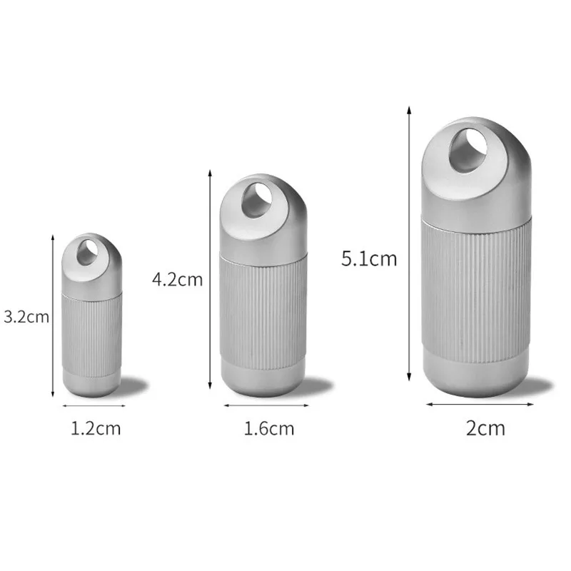 Reise Wasserdichte Pille Box Titan Legierung Versiegelt Kapsel Outdoor Camping Erste hilfe EDC Multifunktions Überleben Werkzeug Halskette Geschenk