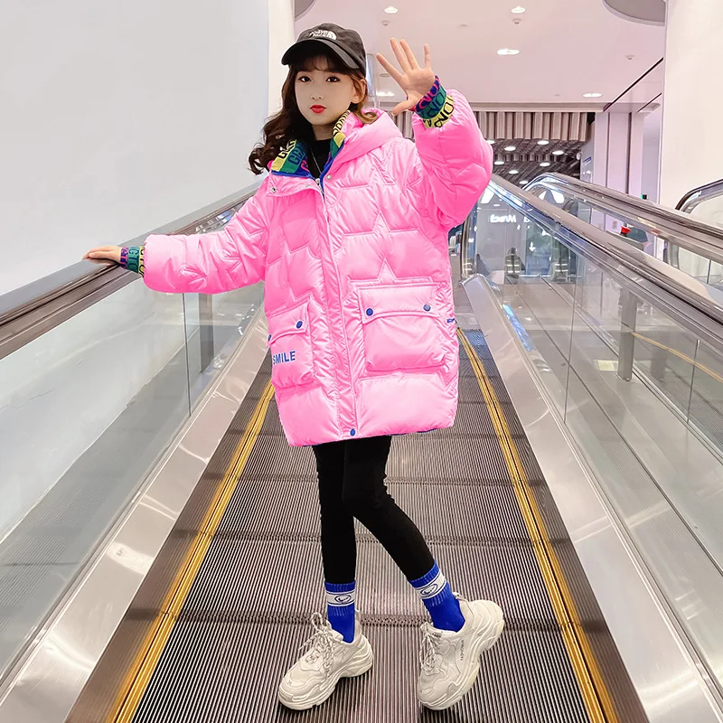 Children's clothing, girls' winter cotton jacket, medium and large children's western-style thick down cotton jacket, winter clo