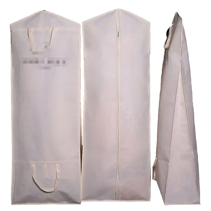 

71'' Bridal Wedding Gown Dress Garment Bag For Storage Or Travel Gusseted Garment Cover For Long Puffy Prom Dresses Dust Cover