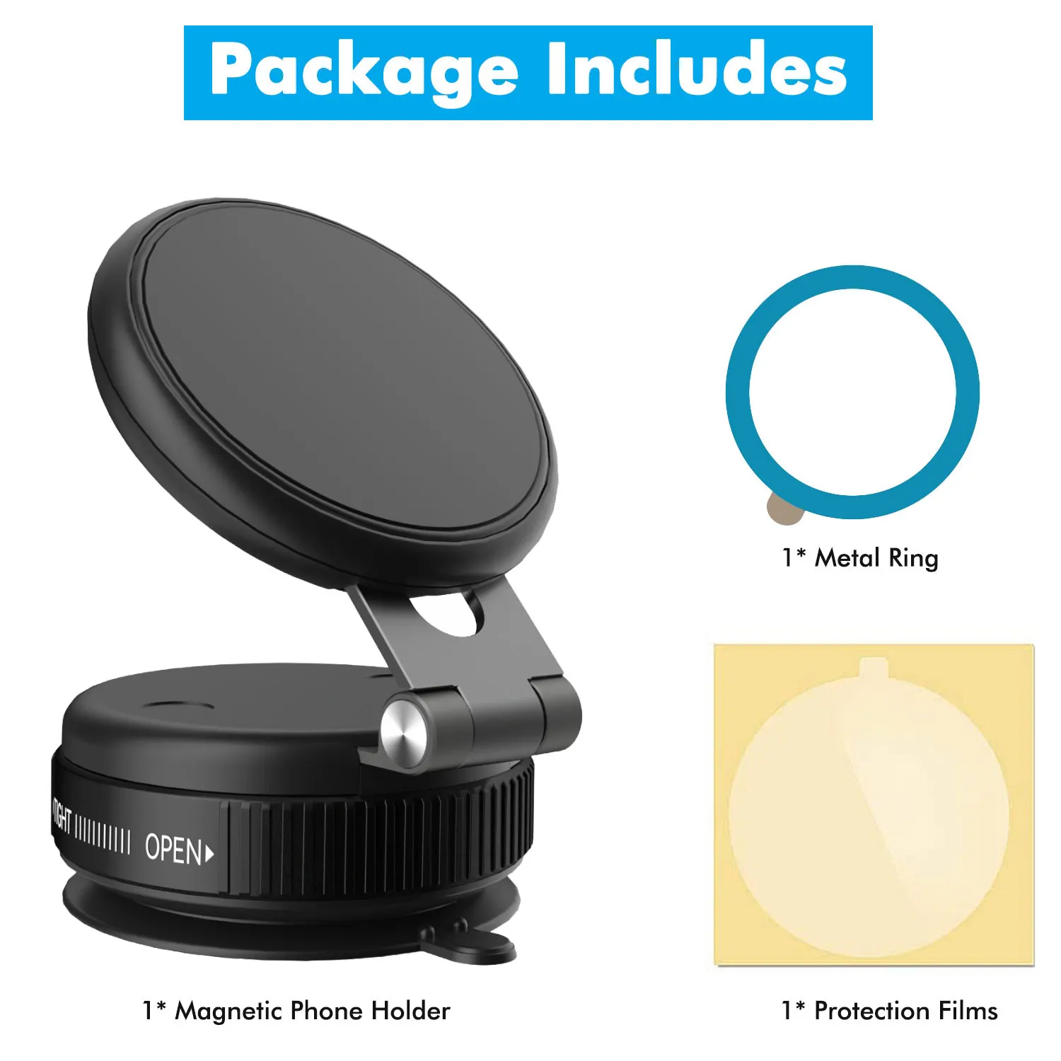 Magnetic Phone Holder Foldable & Portable Phone Stand Multipurpose Phone Holder for Car Home Office Car Essentials