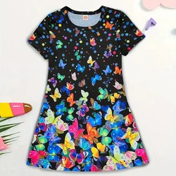 Girls Adorable Butterfly Print Dress - Casual