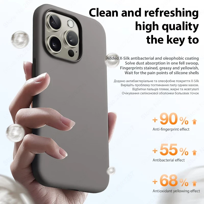 Original Liquid Silicone Case For Apple iPhone 16 14 13 12 11 15 Pro Max Plus Official Case Shockproof Cover Phone Accessories view 3