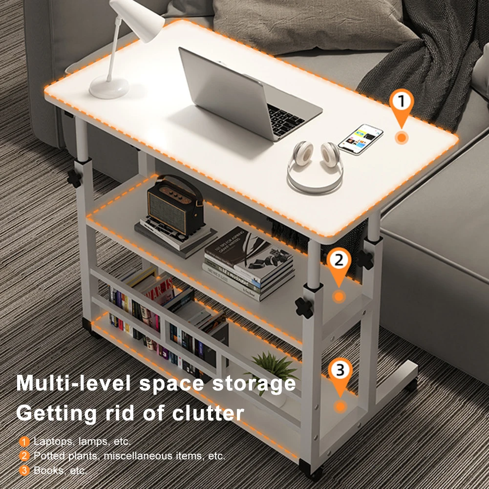 Лидер продаж, регулируемый по высоте стол, многослойный прикроватный стол для ноутбука, многофункциональный компьютерный учебный стол для домашнего офиса