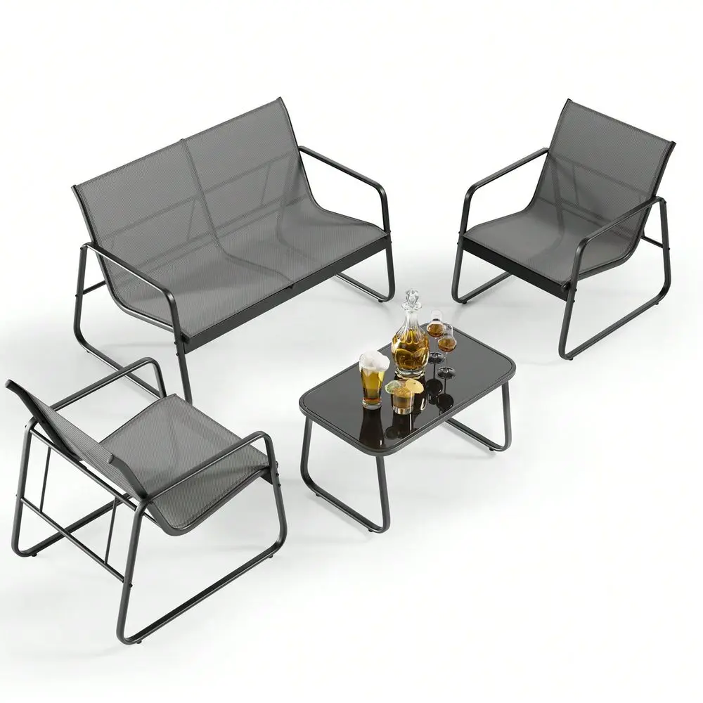 

Pieces Patio Furniture Set, Outdoor Bistro Hospitality Table And Chair Set, Patio Table And Chair Set ,4 Piece Patio Furniture
