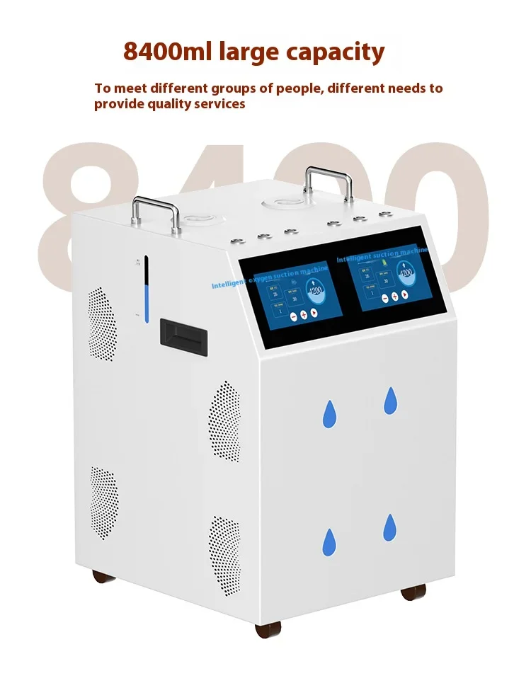6000ml Adjustable Flow Hydrogen Absorption Machine Portable 99.99% High Purity Water Generator Hydrogen Inhalation Machine