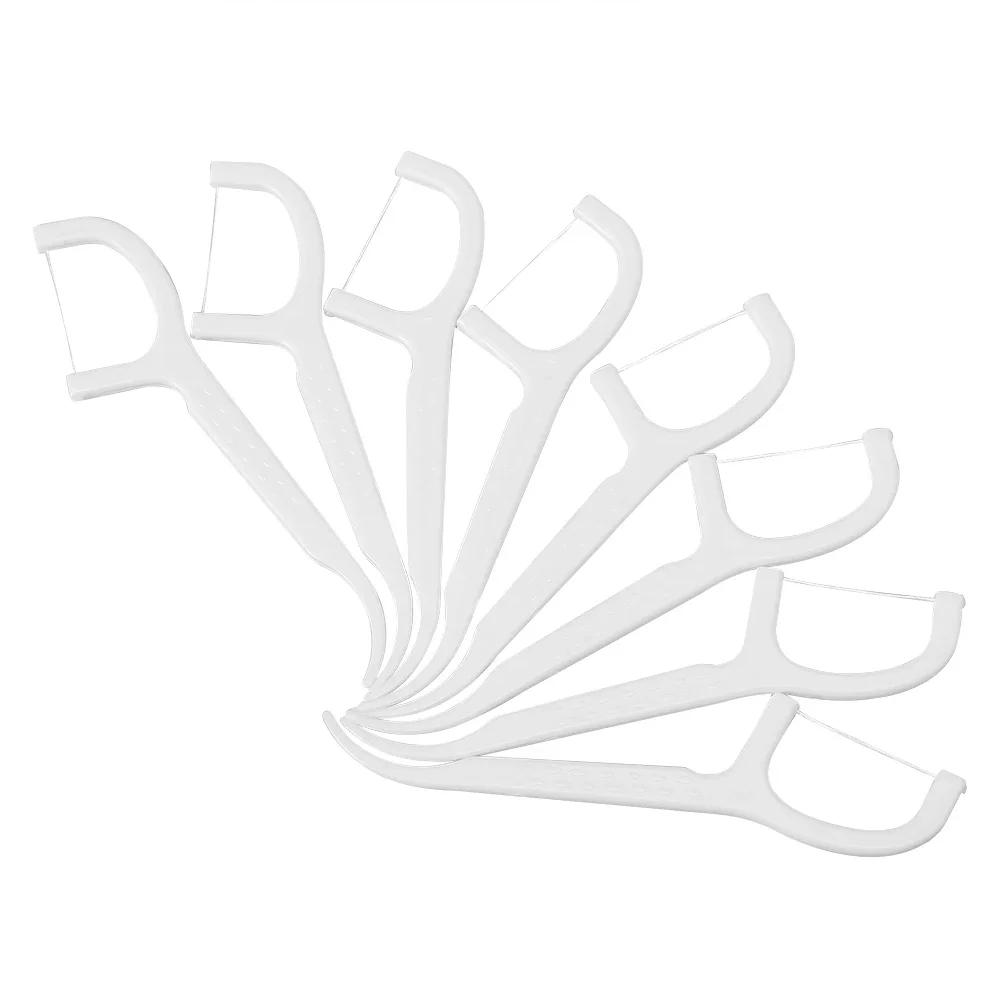 500 Teile/paket Einzeln Verpackt Zahnseide Zähne Reinigung Dental Flosser Oral Pick Stick Zahnstocher Für Hotel Reise Familie