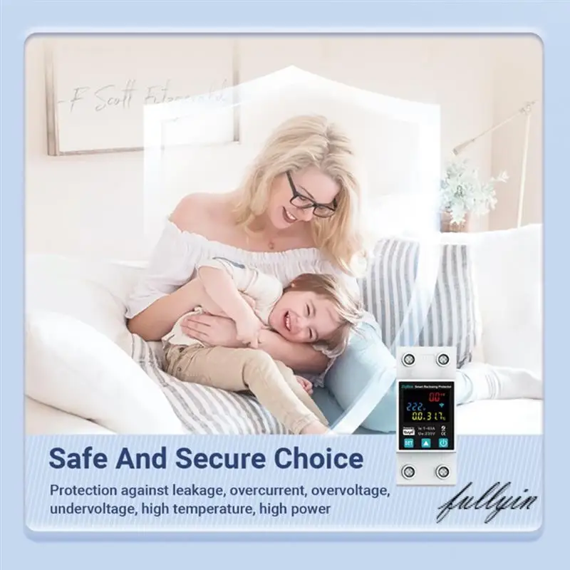 كامل زيجبي تويا الحياة الذكية 2P/63A قطاع دارة تسرب الأرض أكثر من تحت الجهد حماية حامي التتابع مقياس الطاقة