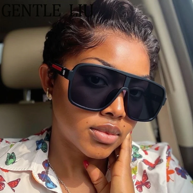 

Steampunk Oversized Square Sunglasses Women 2026 Luxury Brand Vintage Polarized Shield Sun Glasses Punk Rectangle Shades UV400