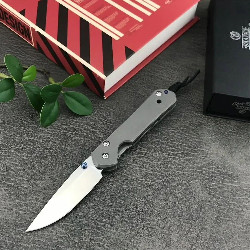 Tactical Pocket Folding Knife D2 Blade Titanium Handle Outdoor Camping Hunting Knife Multi Purpose Tools with Pocket Clip